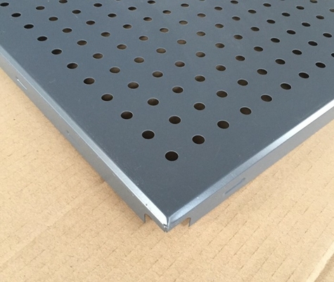 Graues Farbclip-perforierte Metalldecke, perforierter akustische Platten-Durchmesser 3.0mm