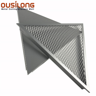 Akustisches Dreieck-Aluminium-/Aluminium-Mesh Clip Snap in Deckenverkleidung gestalteter Trianguler-Decke